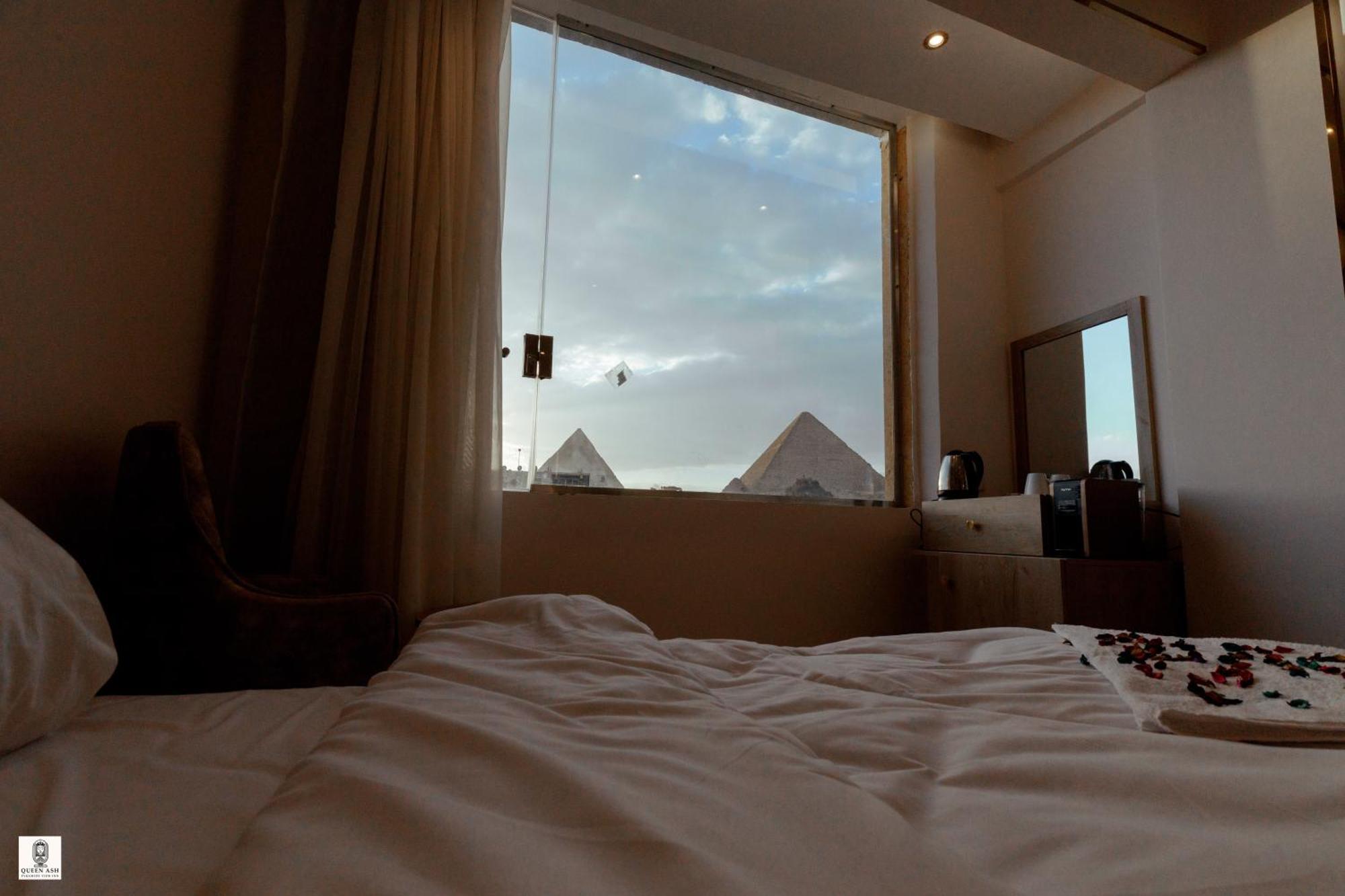 Queen Ash Pyramid View Inn Kafret el-Gabal Eksteriør billede