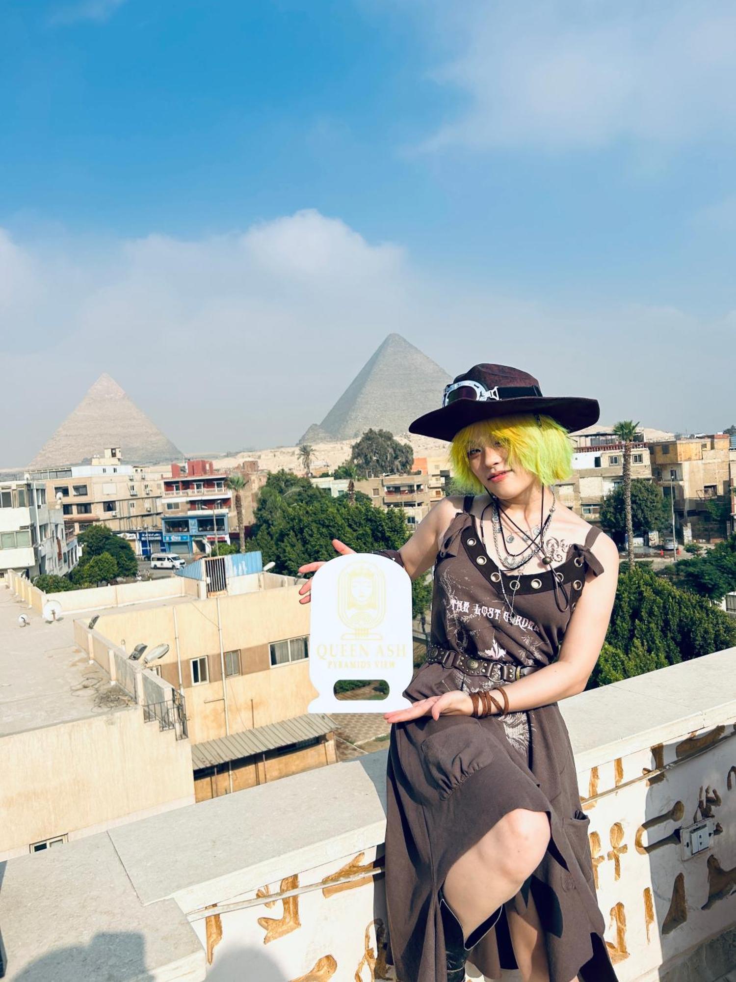 Queen Ash Pyramid View Inn Kafret el-Gabal Eksteriør billede