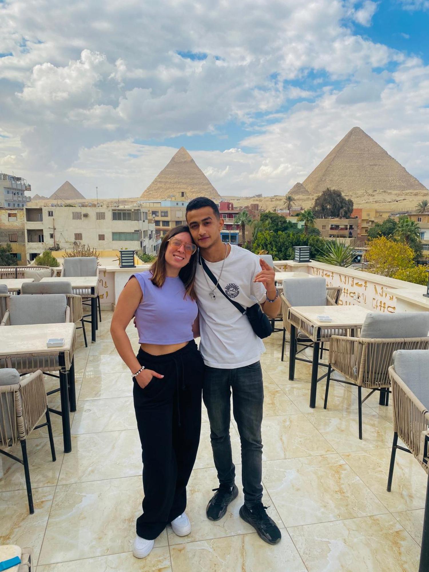 Queen Ash Pyramid View Inn Kafret el-Gabal Eksteriør billede